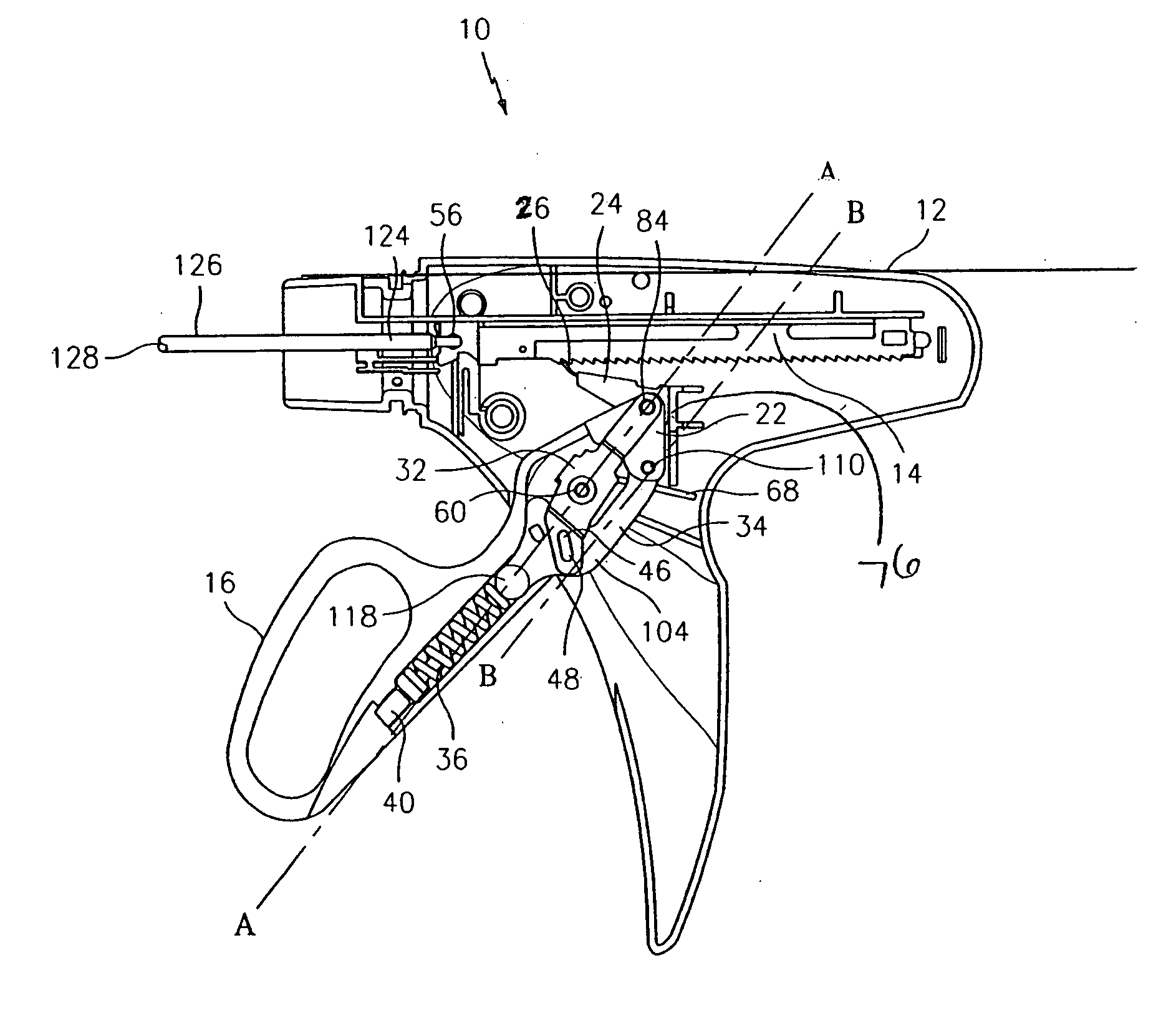 Method and force-limiting handle mechanism for a surgical instrument