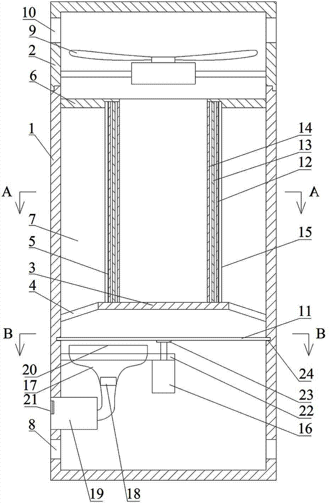 Filter screen self-cleaning type air impurity removal device