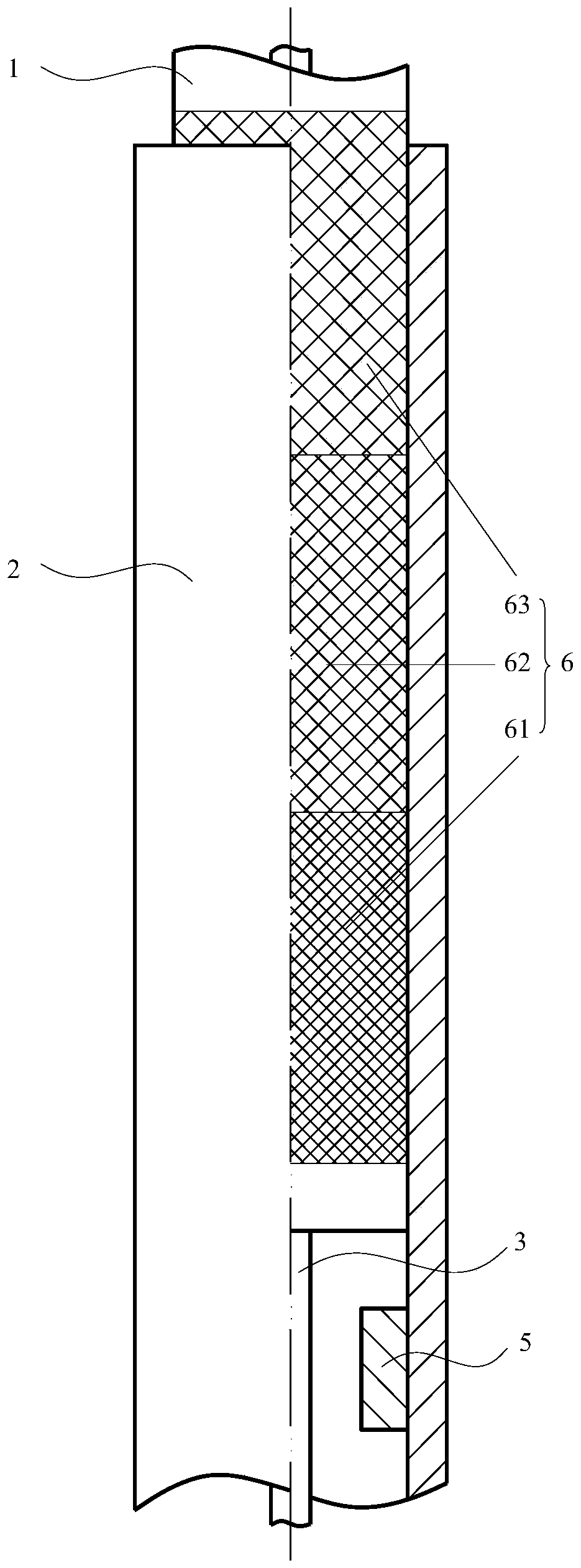 Tensile damping supporting rod