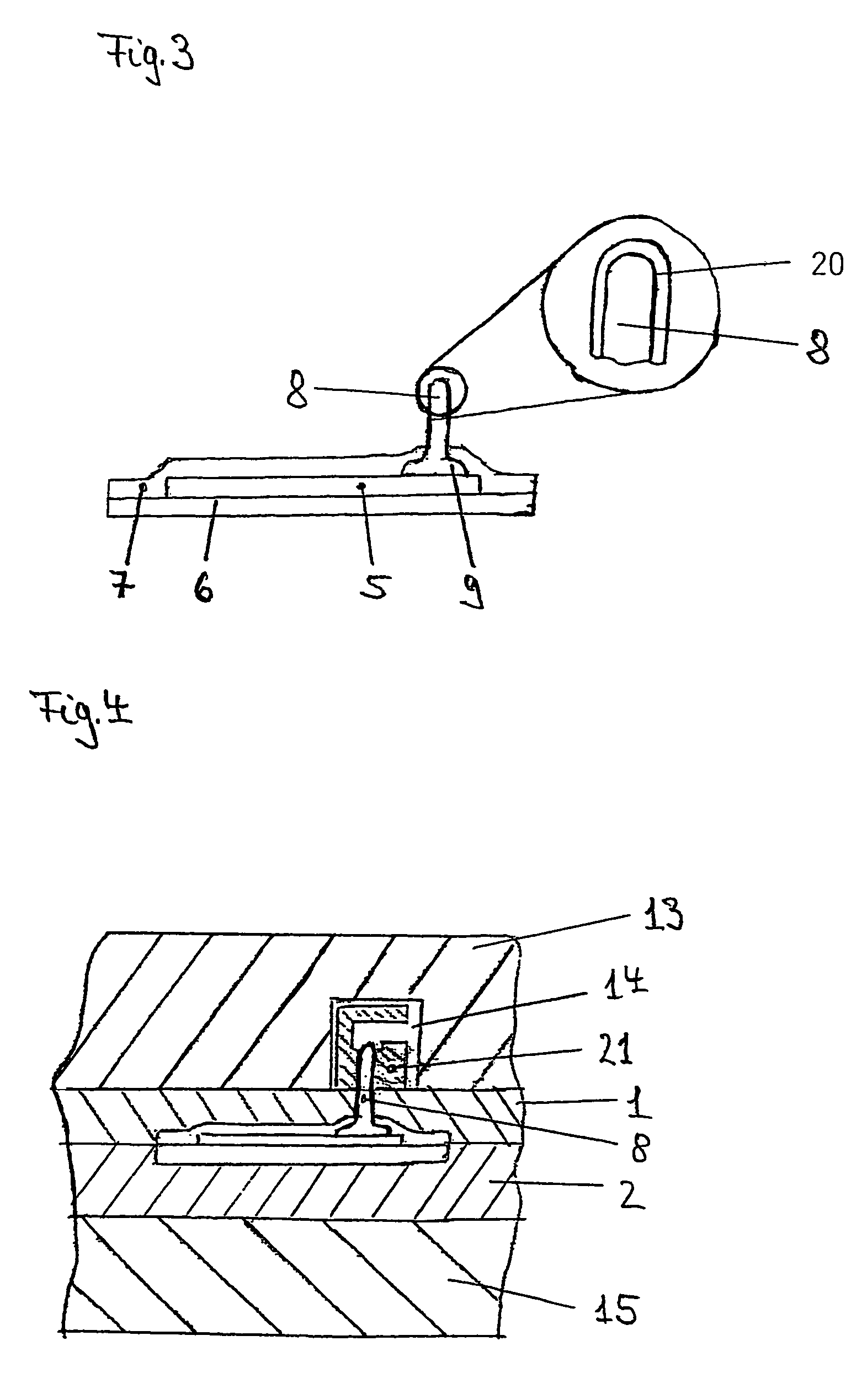 Device for determining strains on fiber composite components