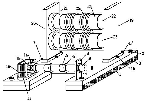 Winding device for power construction