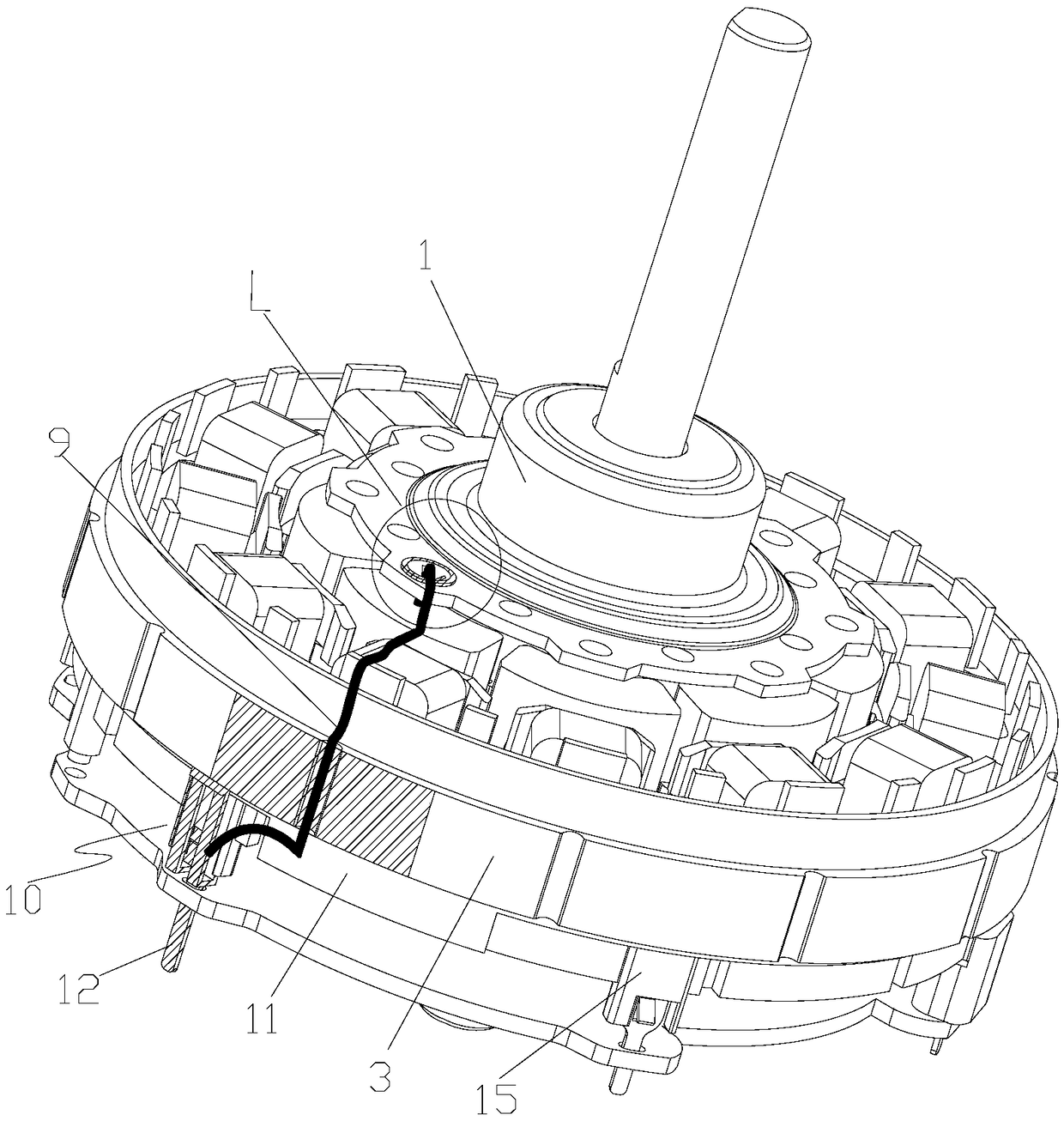 Plastic package motor