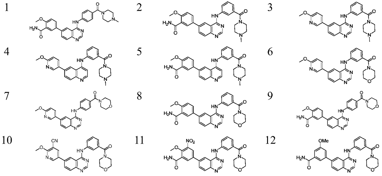 A kind of 6-aryl substituted quinoline compound and application thereof