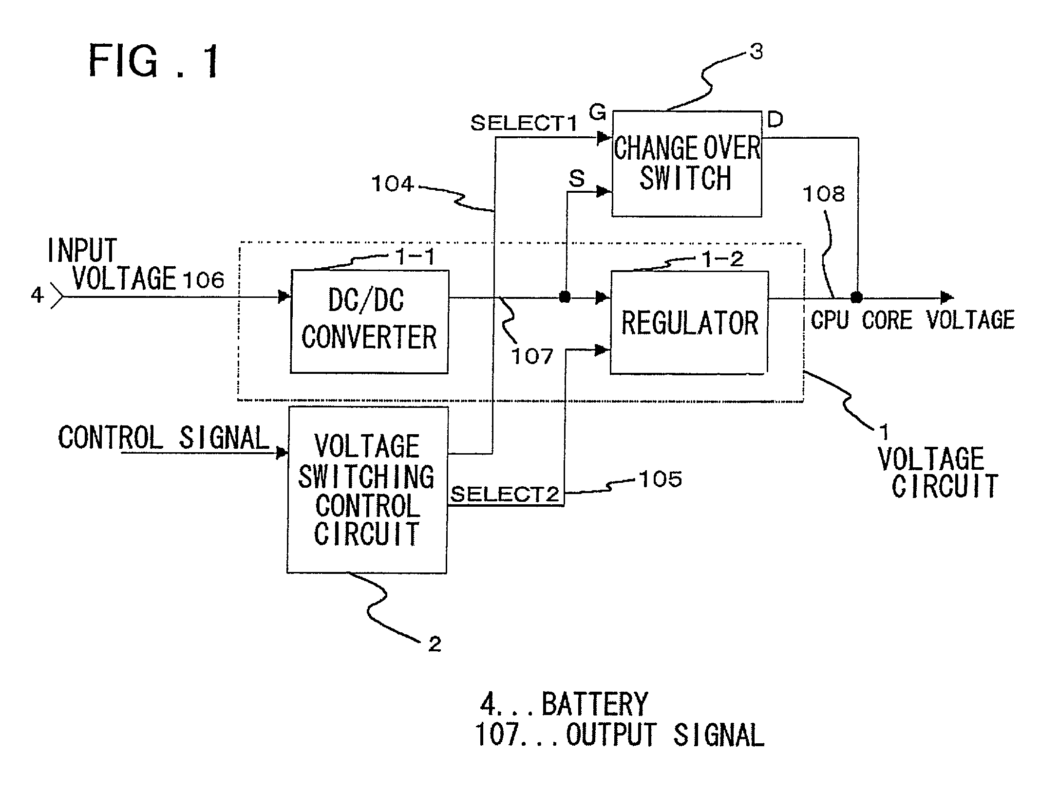 CPU core voltage switching circuit