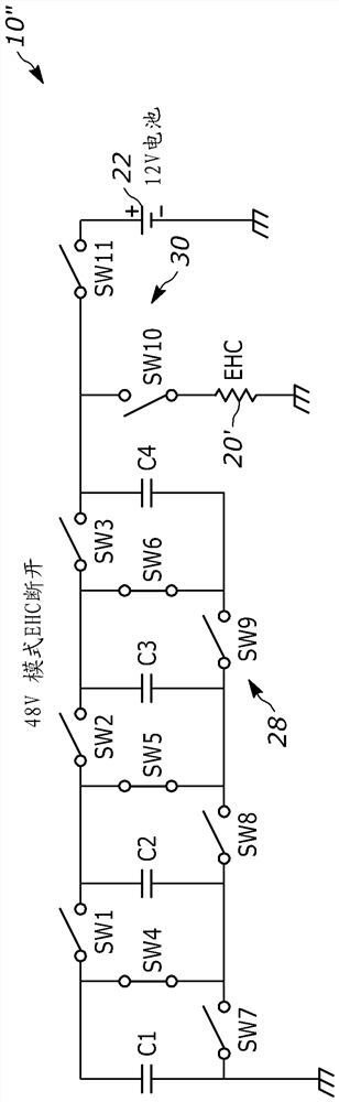 48V electrically heated catalyst system for vehicle