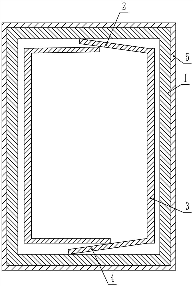 Method for reducing tobacco powder clamped in environment-friendly lining paper small box