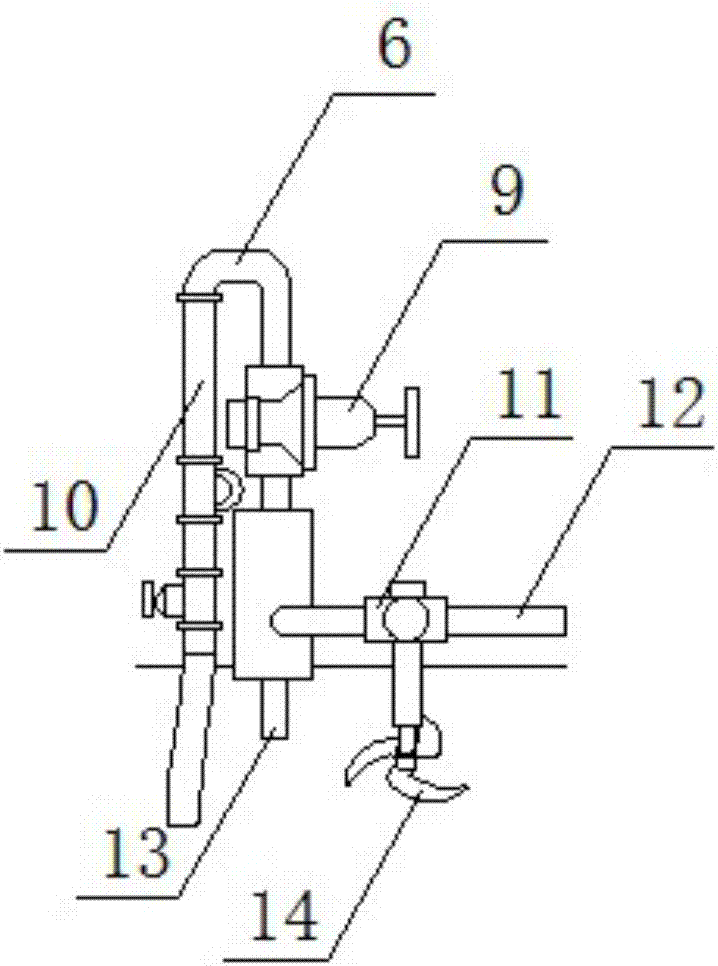 Limewater spraying device for casting automobile shell mold