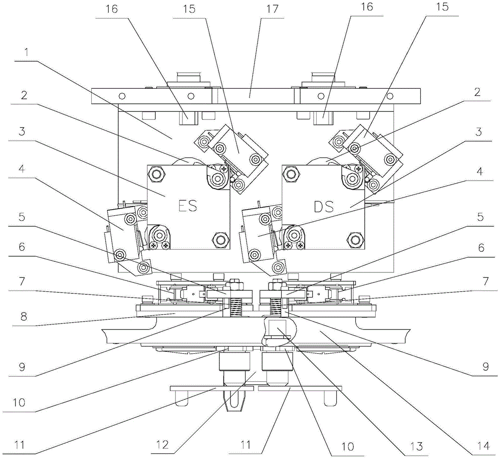 A manual interlocking and locking device with three-station mechanism controlling point-to-point function