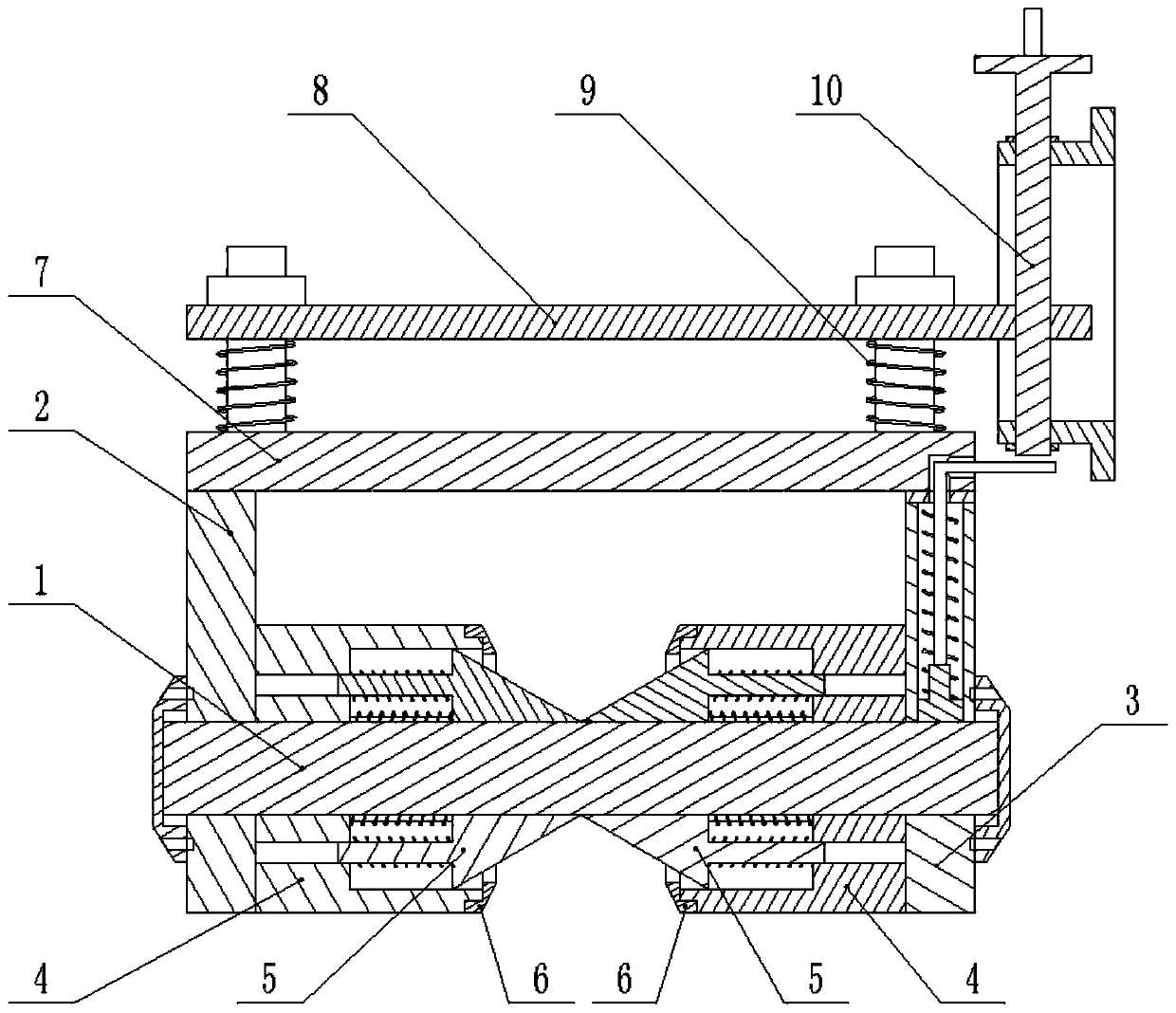 Sliding contact power supply device and power supply method for gantry crane