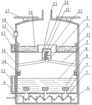 Marsh gas purification, absorption and filtration device