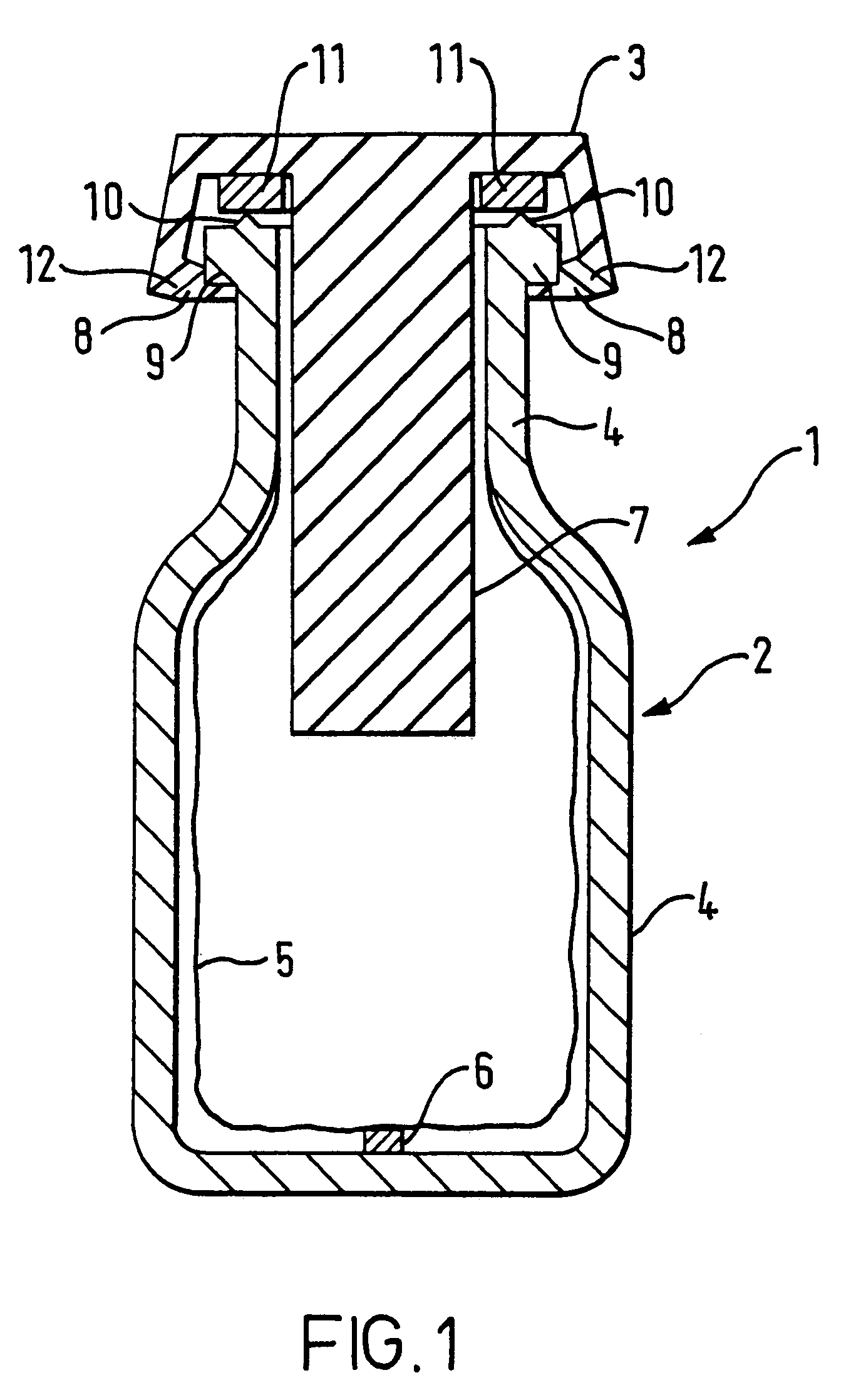 Closure-cap and container as a two-chamber cartridge for nebulizers for producing aerosols and active substance formulations, suitable for storage