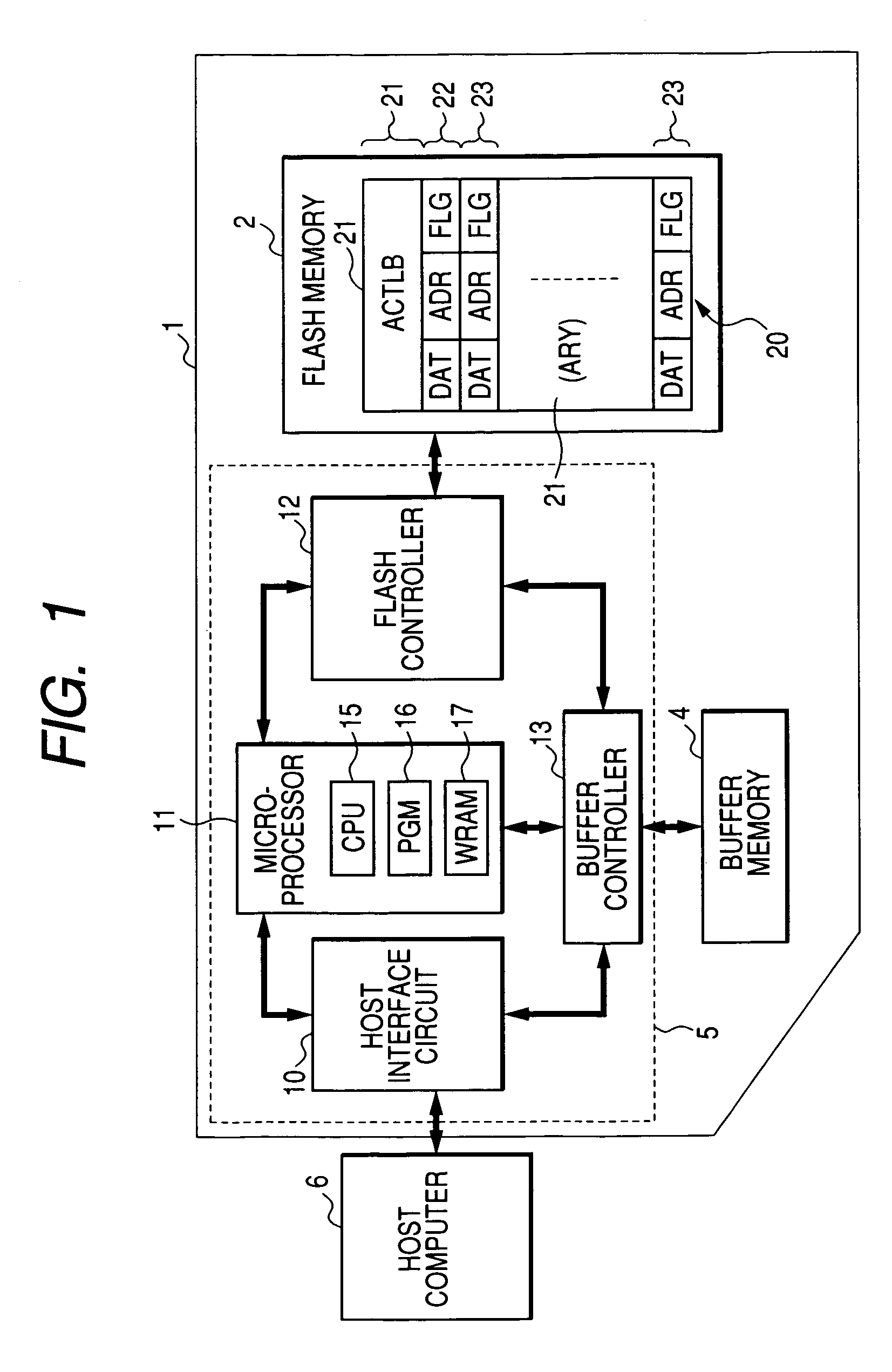 Nonvolatile memory apparatus which prevents destruction of write data caused by power shutdown during a writing process