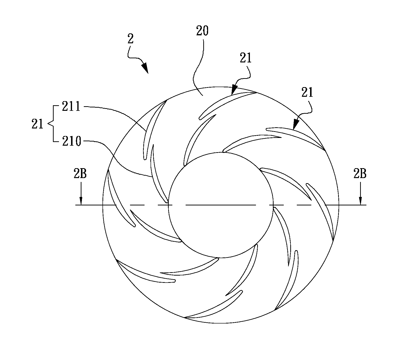 Impeller Structure and the Centrifugal Fan Device Using the Same