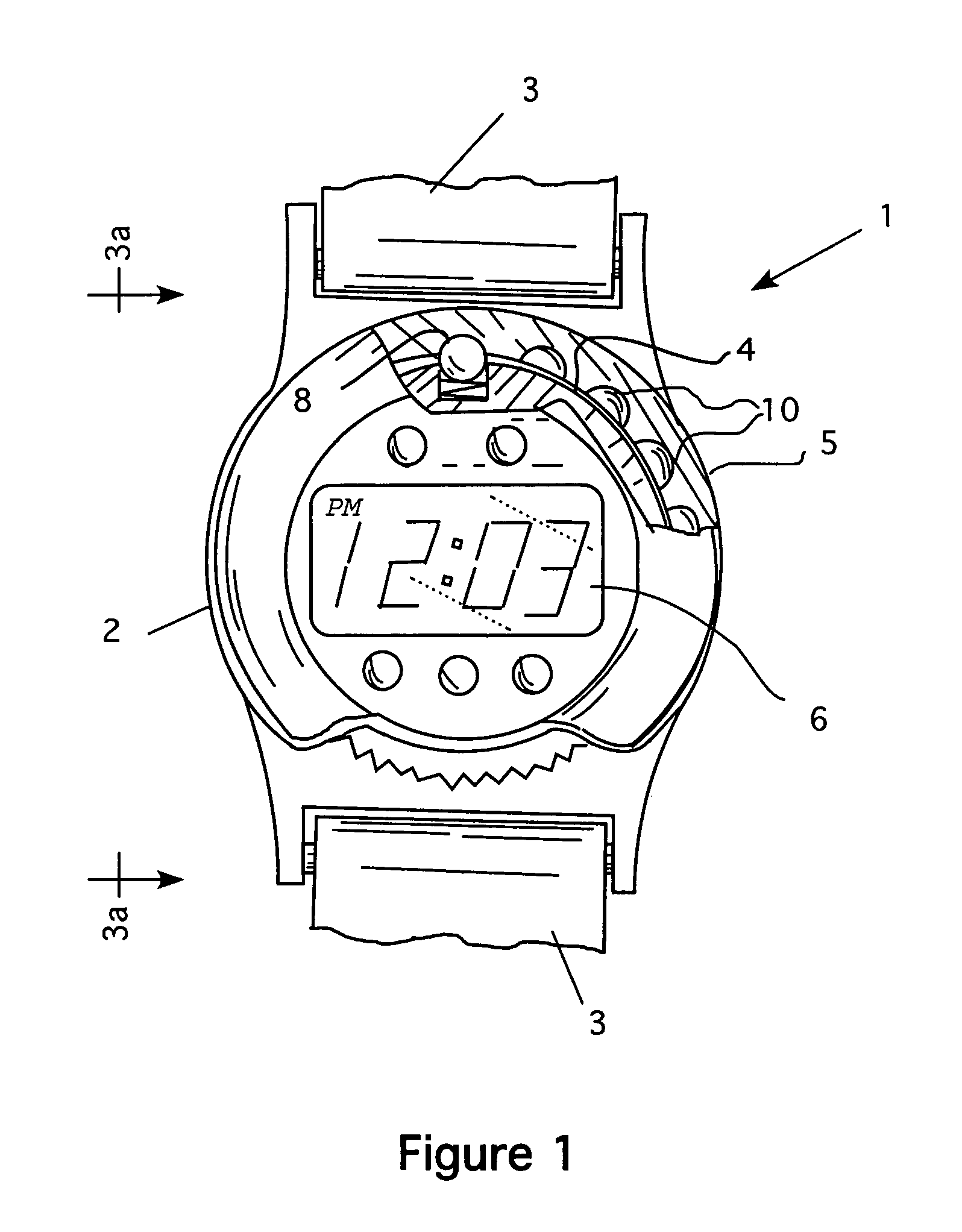 Wristwatch with movable movement case