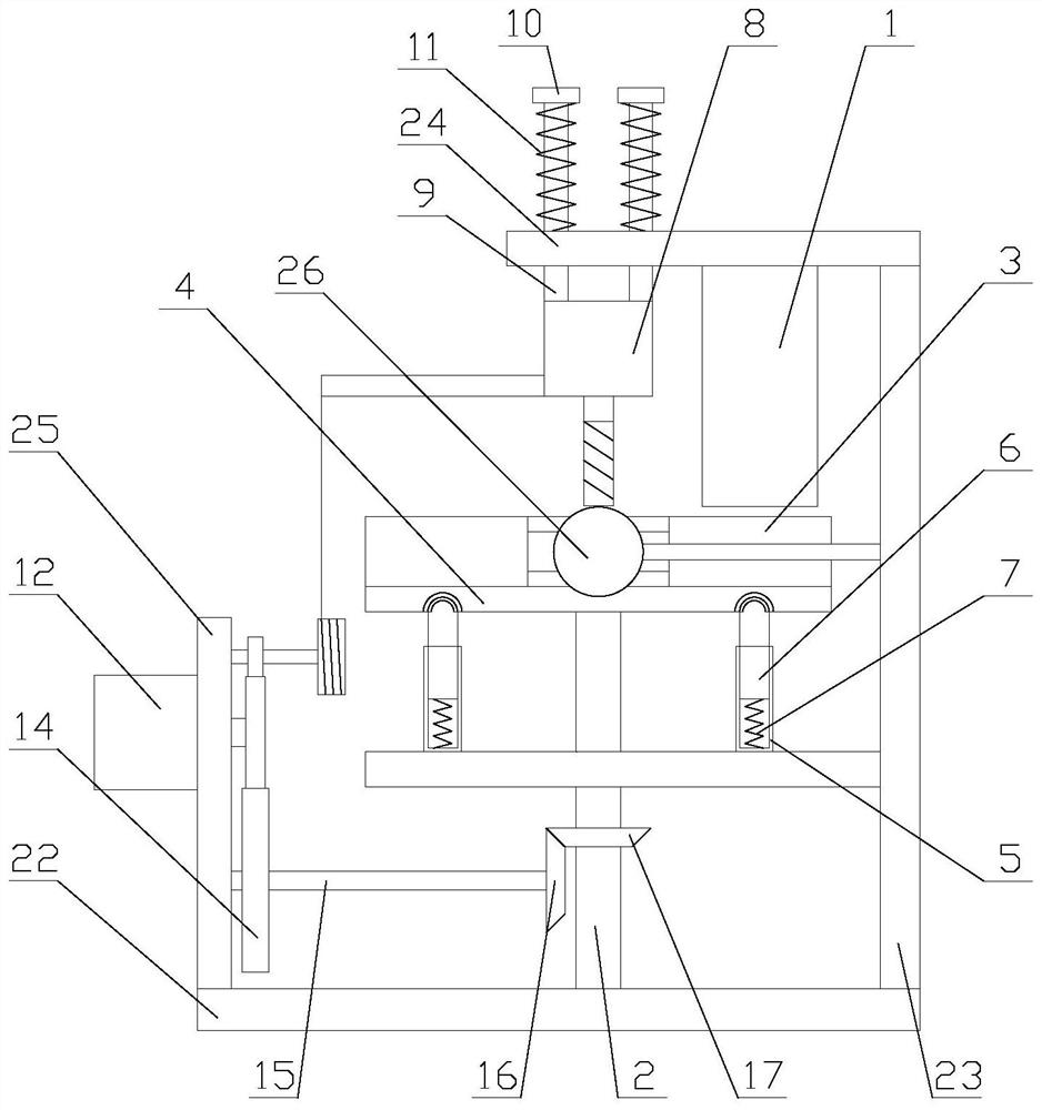 Automatic nut tapping device for automobile manufacturing