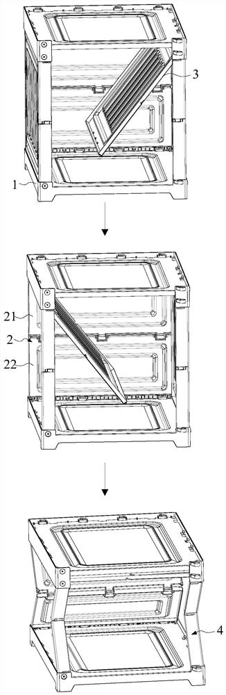 Folding unit cabinet