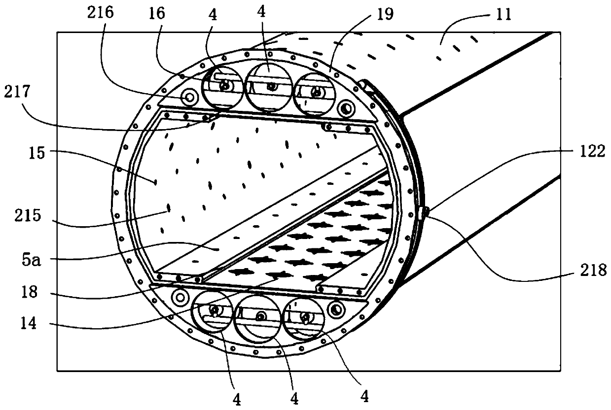 A pipeline-type air-suspended high-speed train device utilizing air pressure power