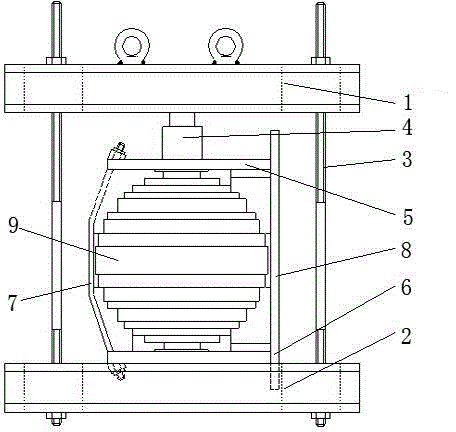 A clamping method for transformer iron core iron yoke