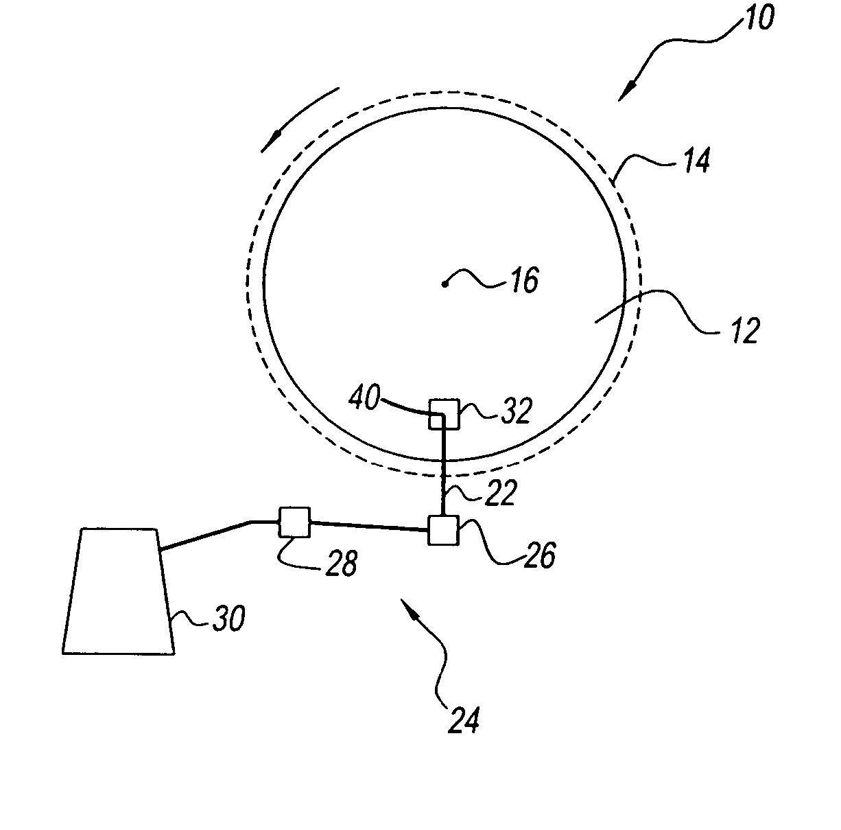 Method of knitting an elastomeric yarn into a circularly knitted fabric