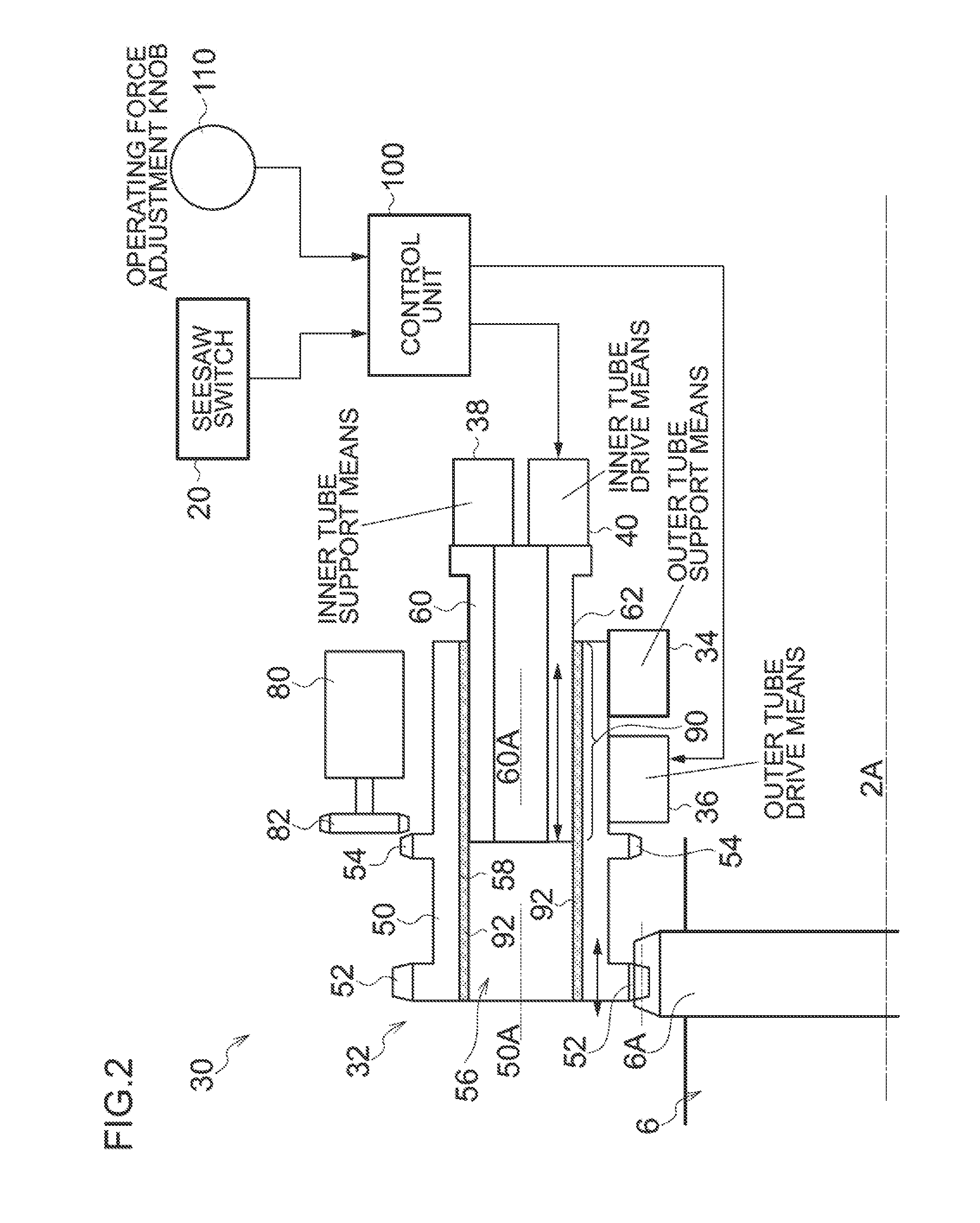 Device for changing operating force of lens device