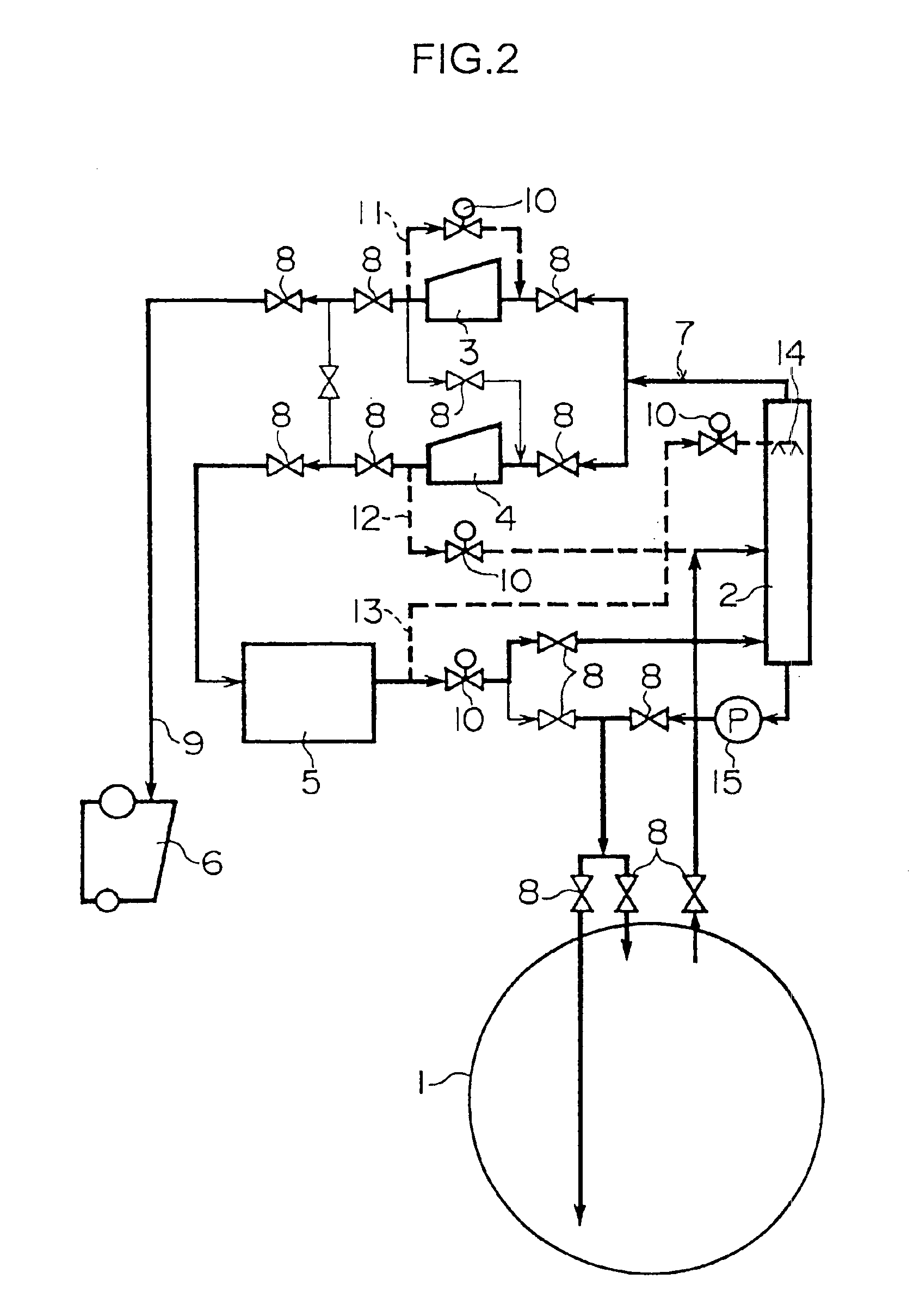 Device and method for pressure control of cargo tank of liquefied natural gas carrier
