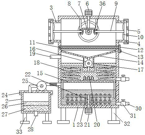 Sterilization and dedusting device of power plant ventilation system