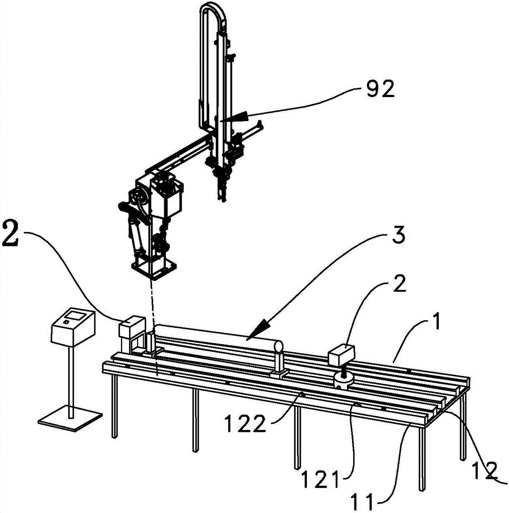 Carbon dioxide laser power feature measurement device with laser tube auxiliary clamping device