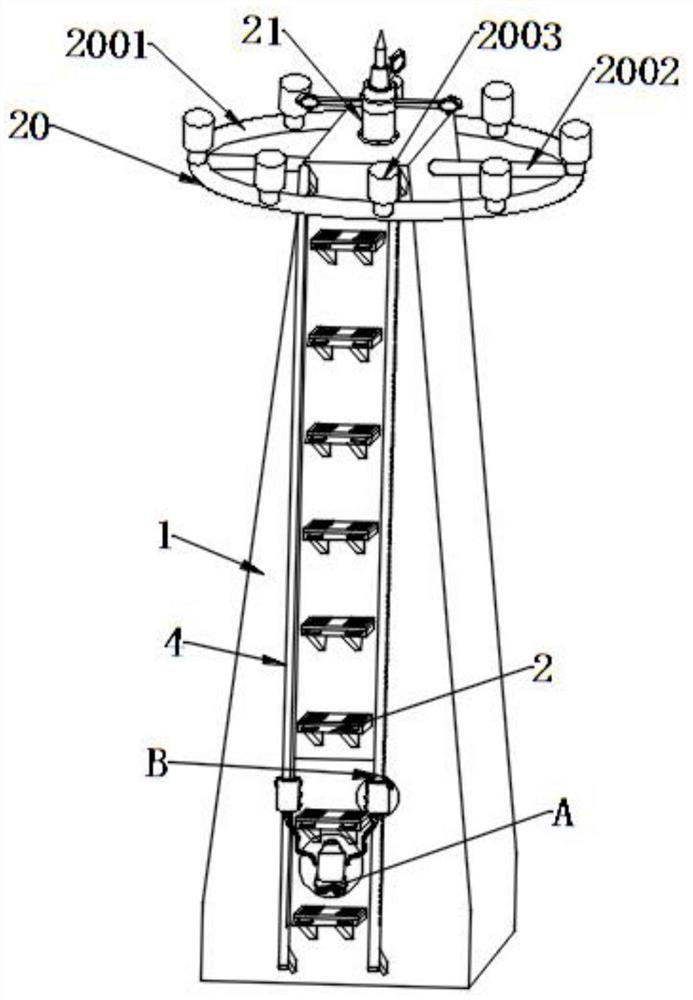 Communication tower capable of climbing safely and using method