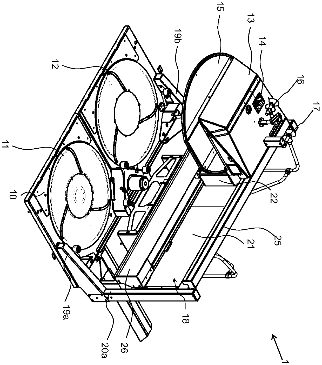 Equipment for filling cans with fiber strips