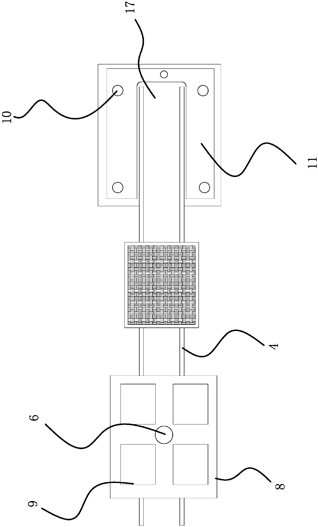 Iron frame reversing mechanism of double-faced flocking integrated machine