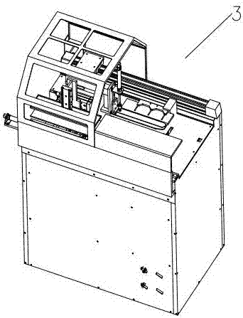 A sock labeling and bagging machine