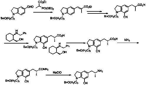 A kind of preparation method for the indoline derivative of synthetic silodosin