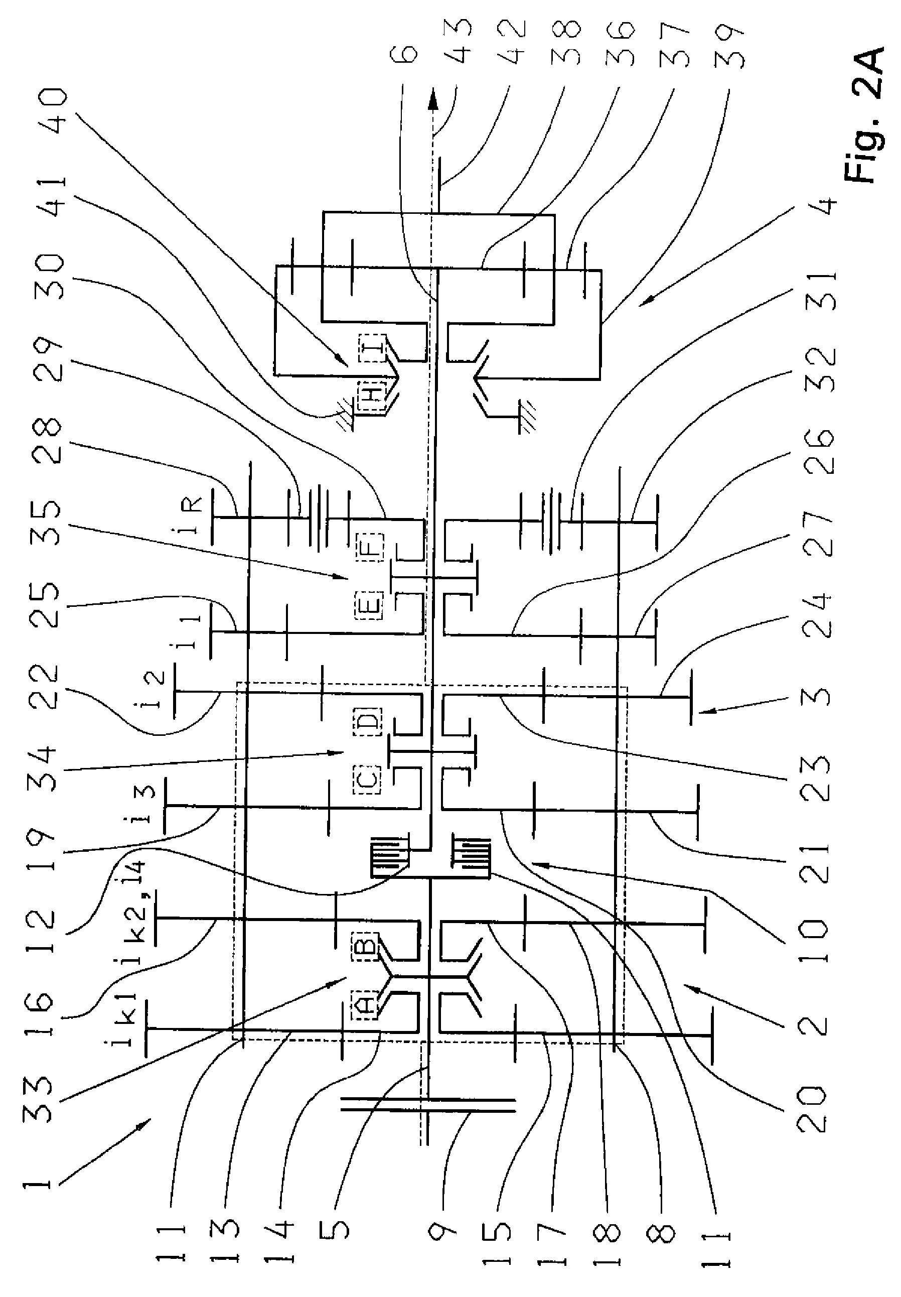 Multi-group transmission and method for changing gear in a multi-group transmission