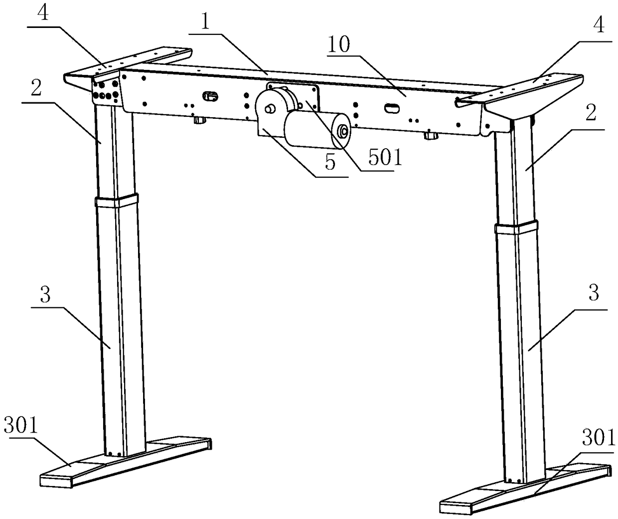 Lifting table and driving mechanism thereof
