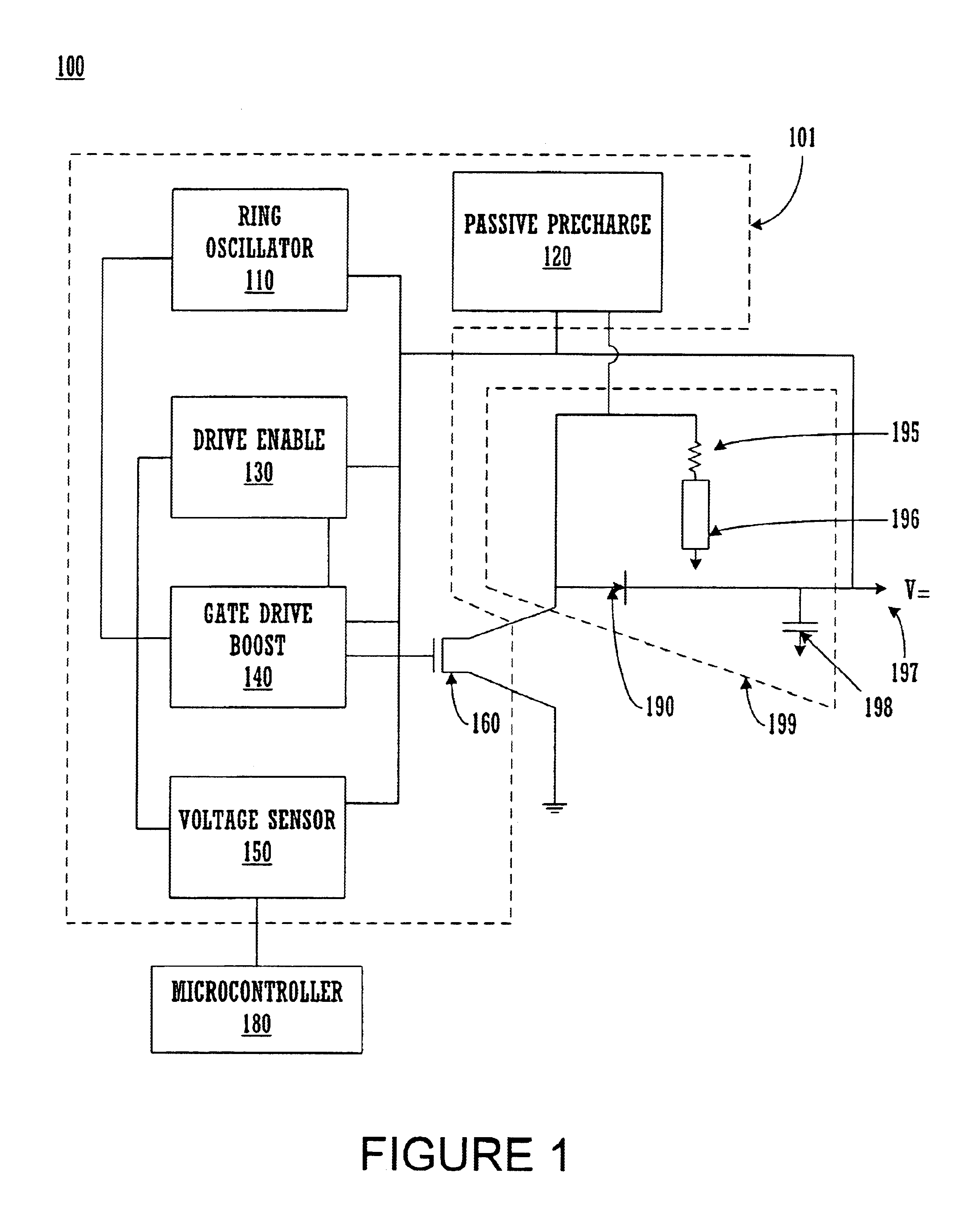 Method for efficient supply of power to a microcontroller