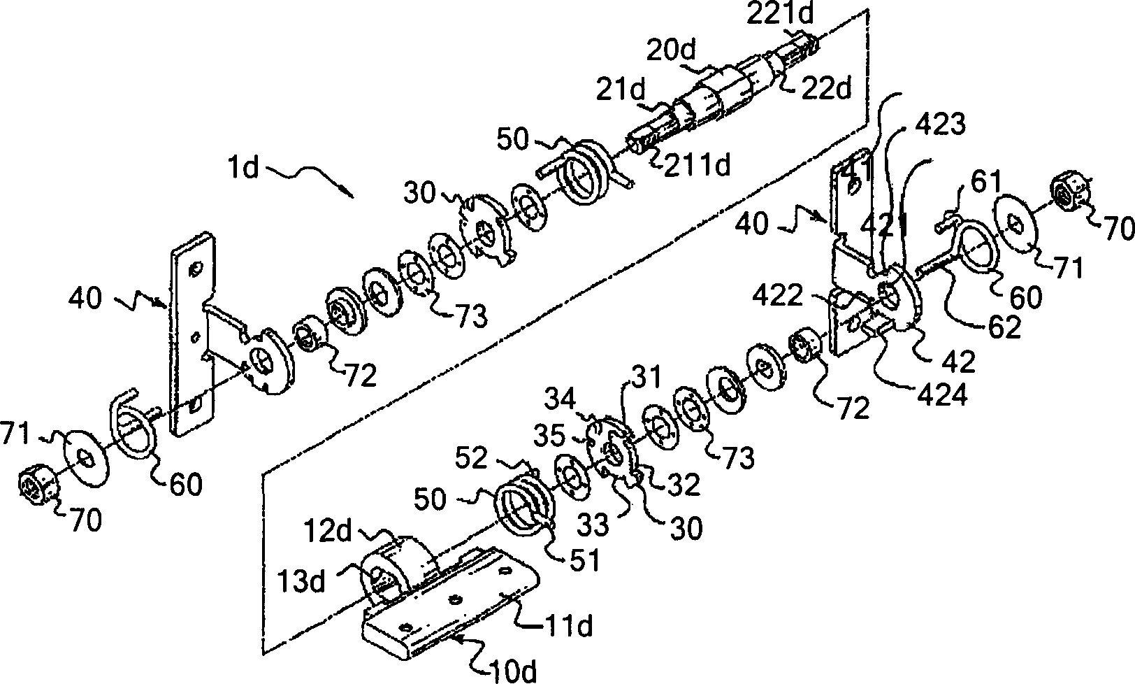 Pivot rotating mechanism of displaying device
