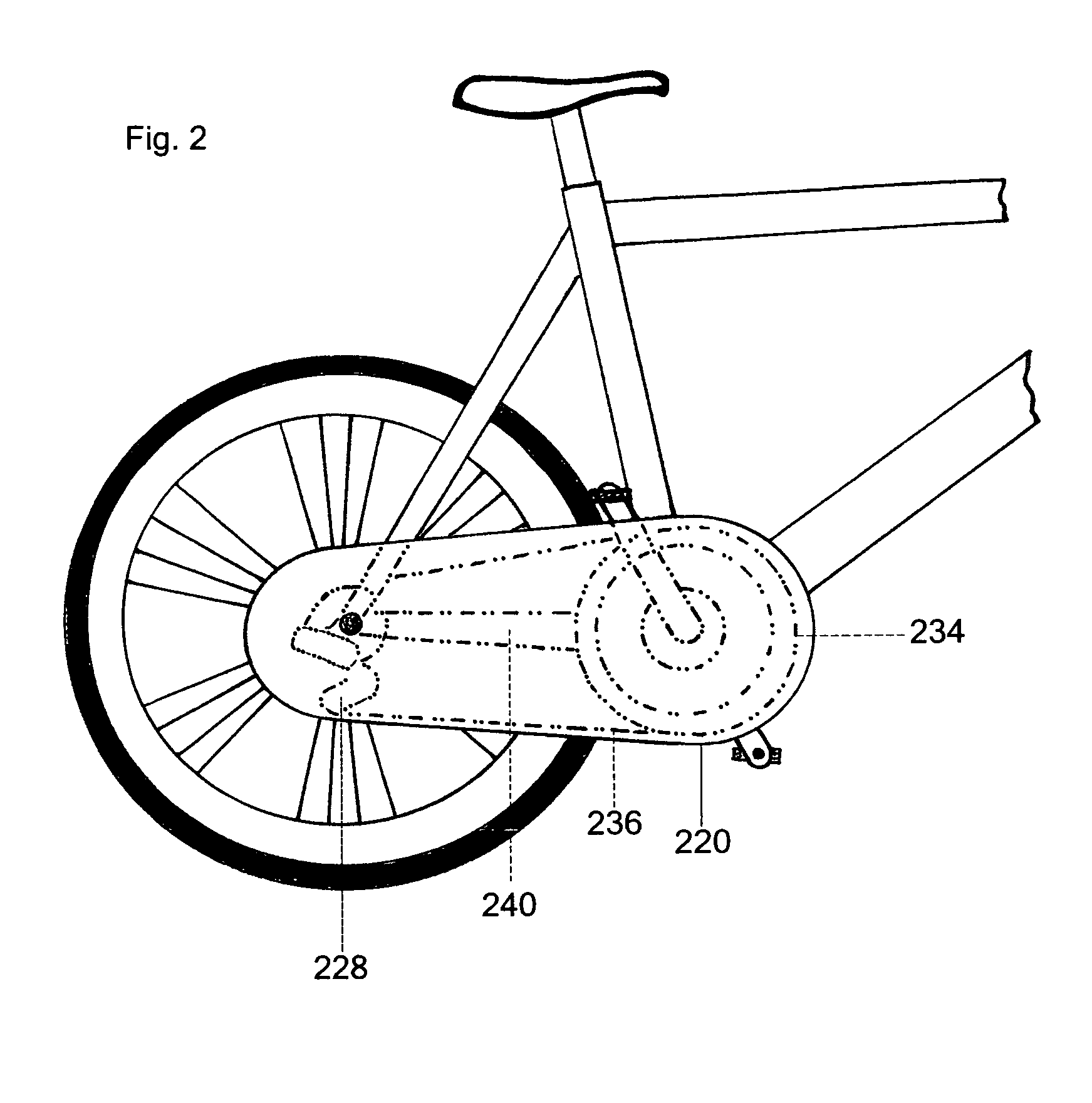 Protective cover for bicycle drive train elements