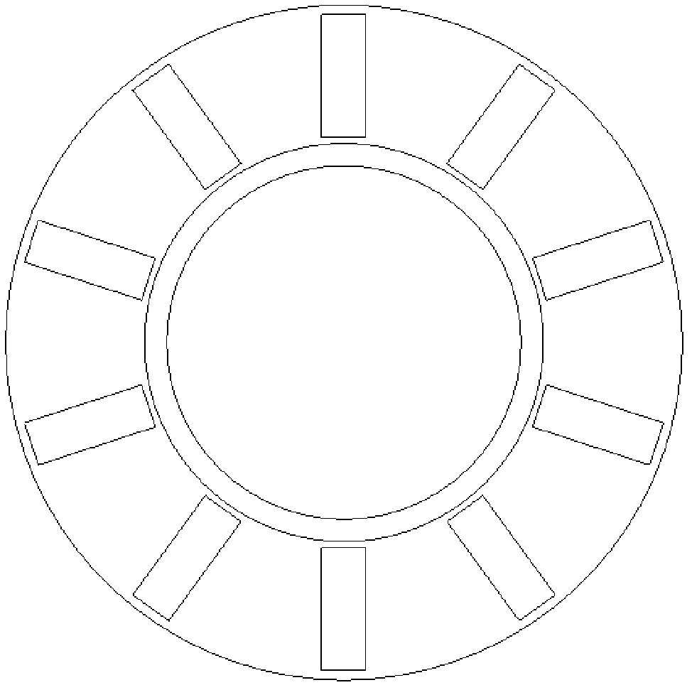 Tangential rotor for rotating motor