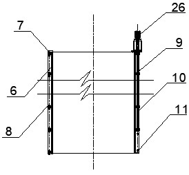 Three-blade pin hinge type bridge cylindrical pier column creeping formwork device