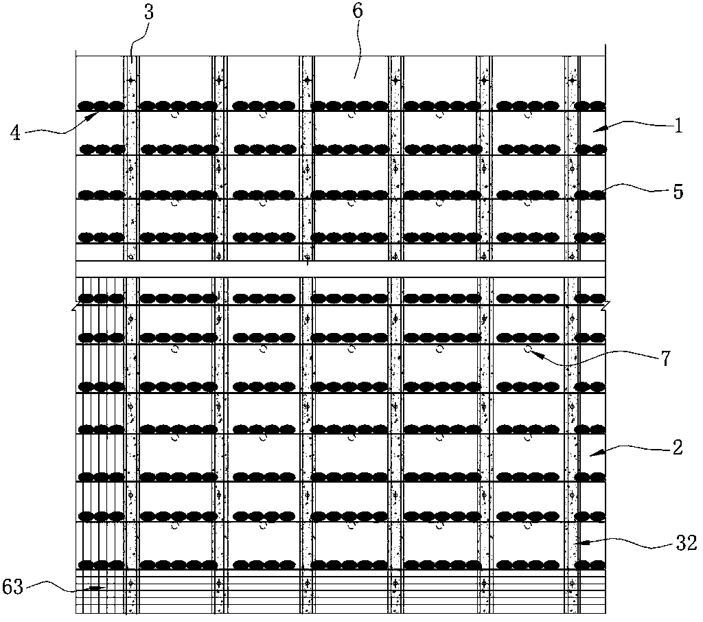 Slope greening protective structure and construction method thereof