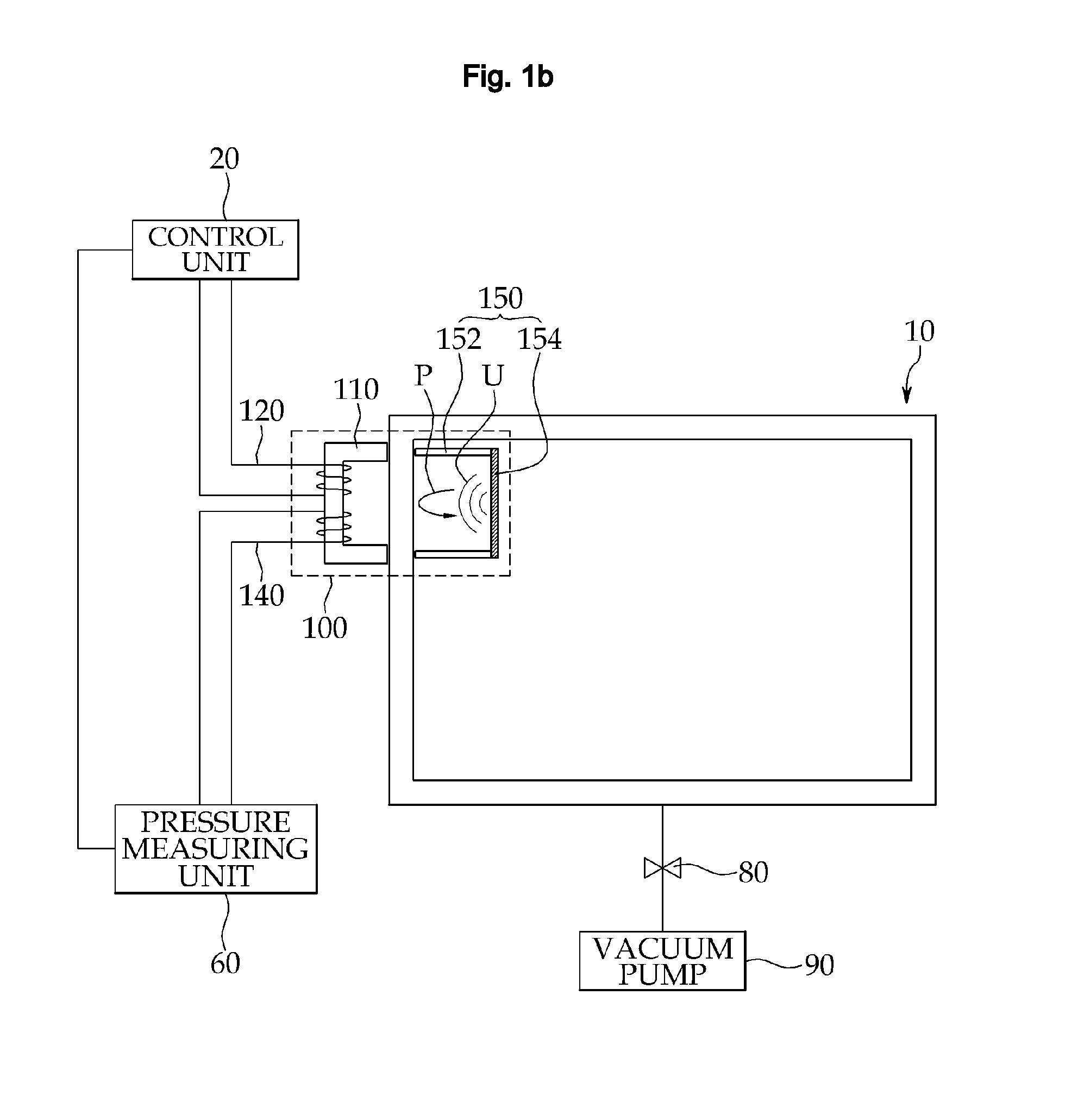 Apparatus for measuring pressure in a vessel using magnetostrictive acoustic transducer