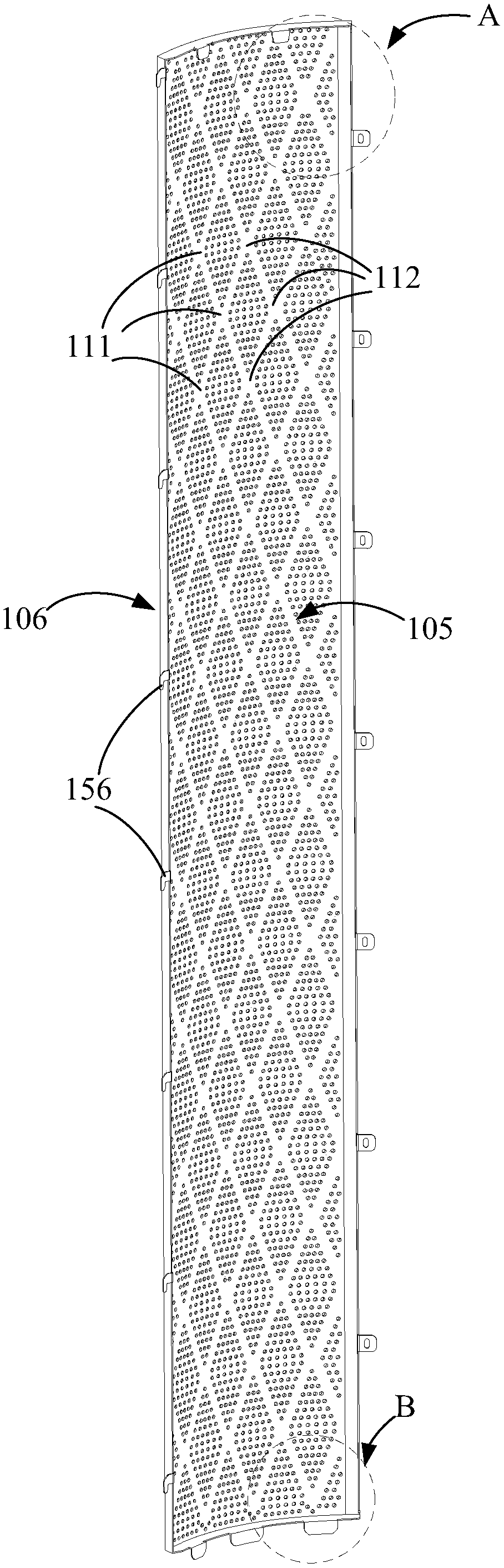 Exhaust panel and air conditioner