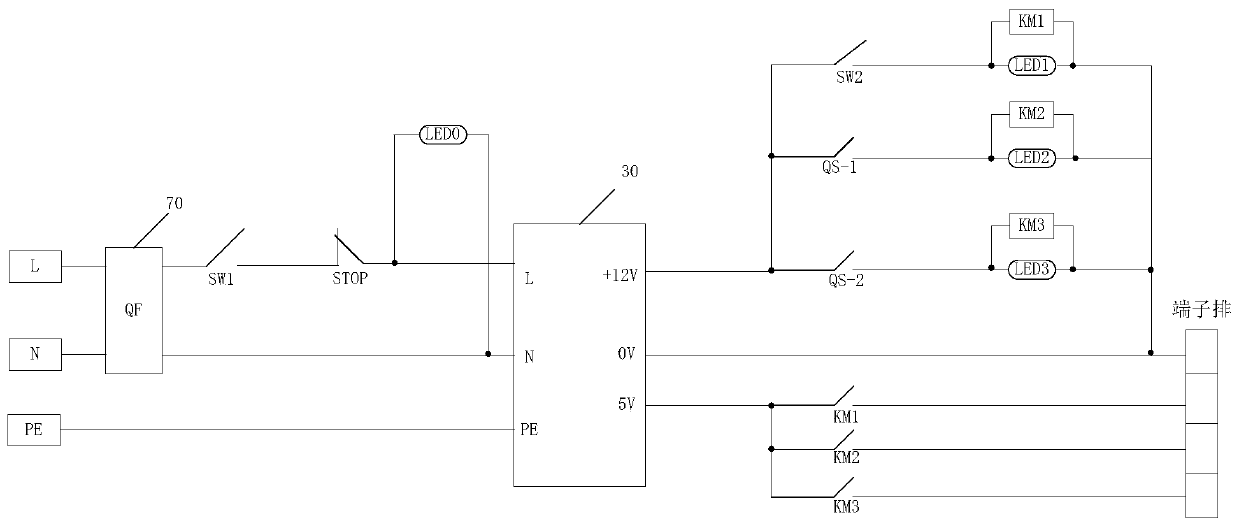 Intelligent door lock test circuit and intelligent door lock test device