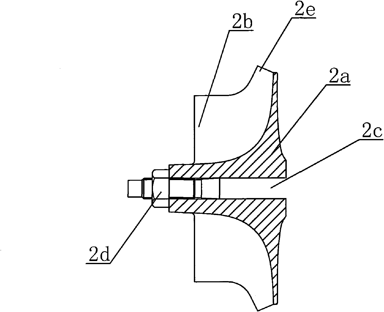 High-efficiency mixed flow compressor impeller