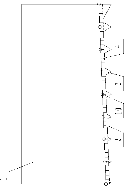 Detection card for thickness of coating layer of waterproof coating