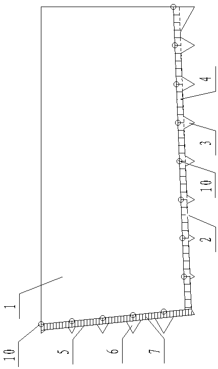 Detection card for thickness of coating layer of waterproof coating