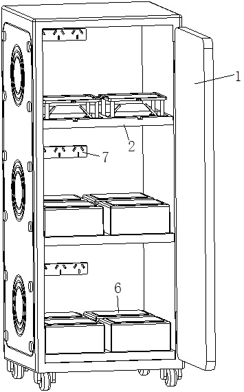 Storage device for storage battery