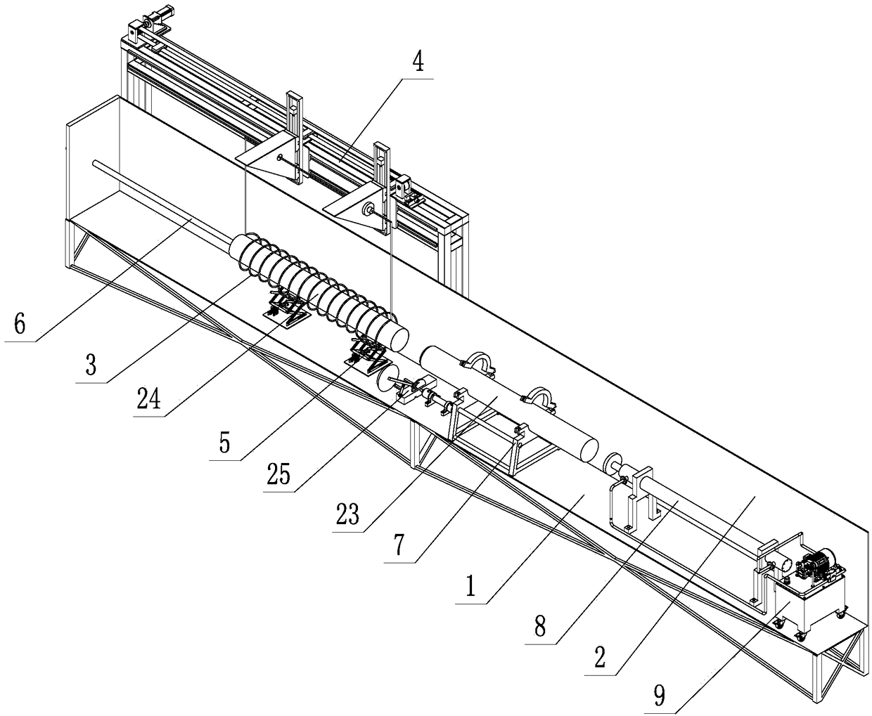 Horizontal-type-structure repairing equipment for stainless-steel-wrapped vertical column remanufacturing