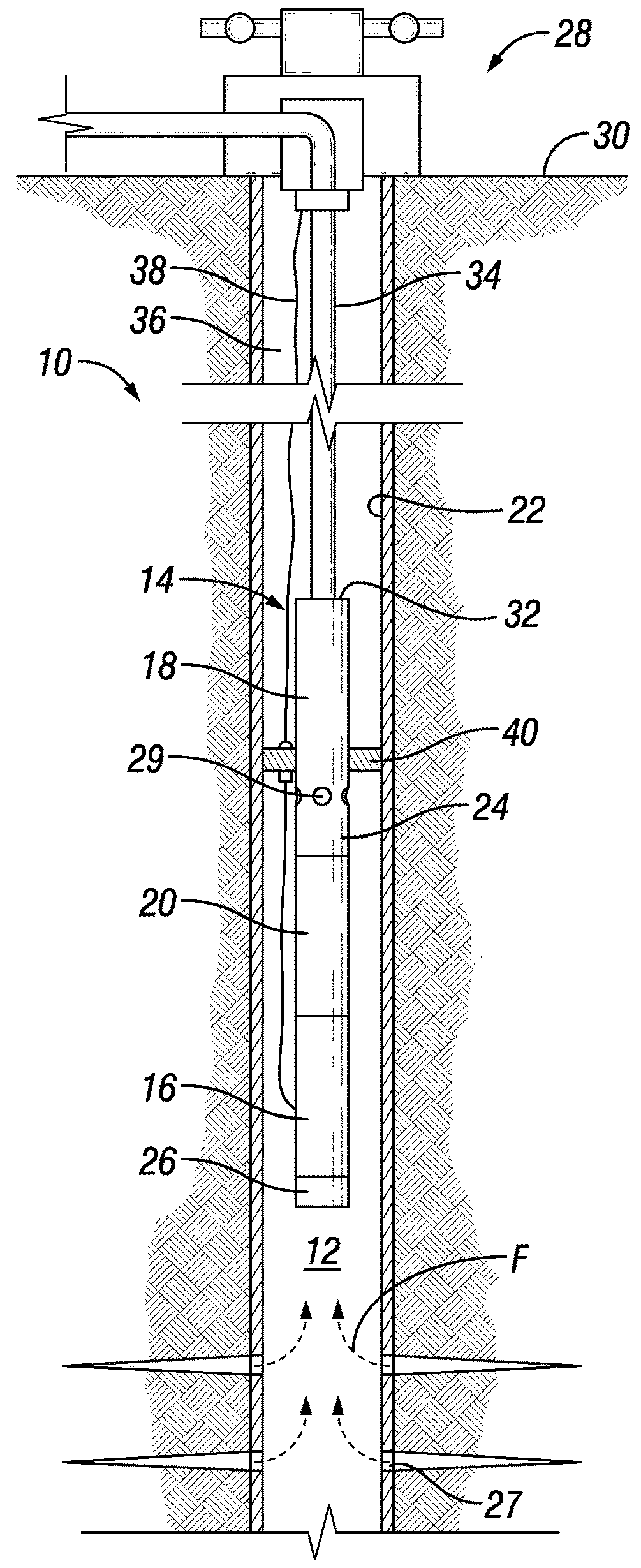 Prevention of gas accumulation above esp intake