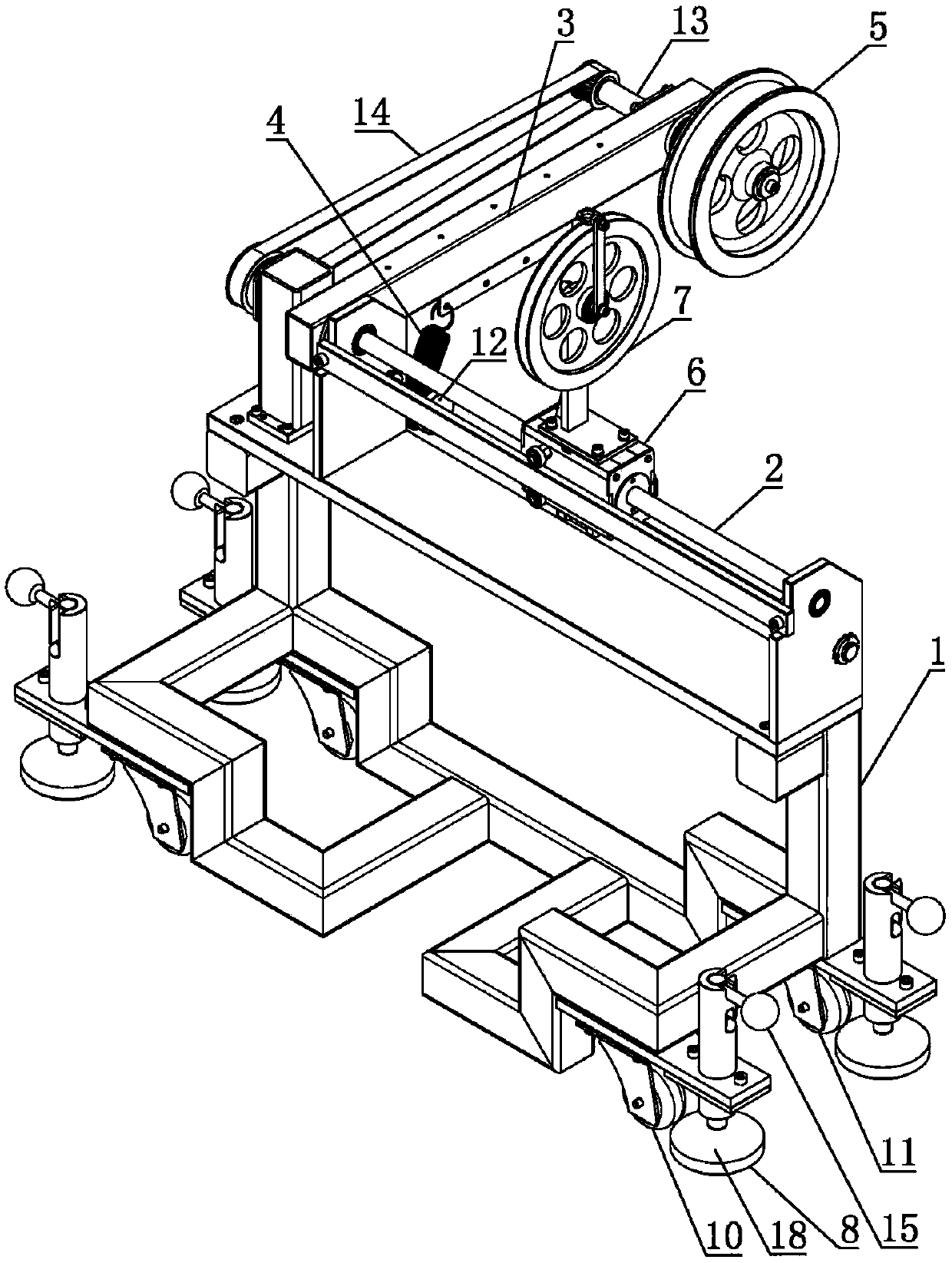 An optical cable automatic cable unwinding and arranging device